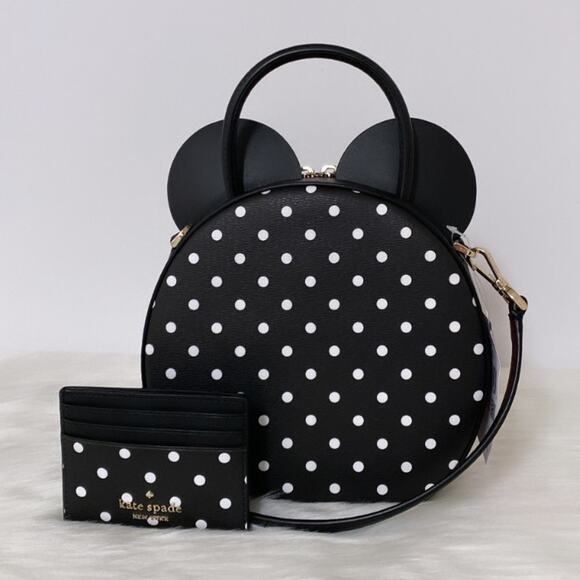 New💃Kate Spade X Disney Minnie Mouse Crossbody Bag and Cardholder Wallet Set - Picture 4 of 11